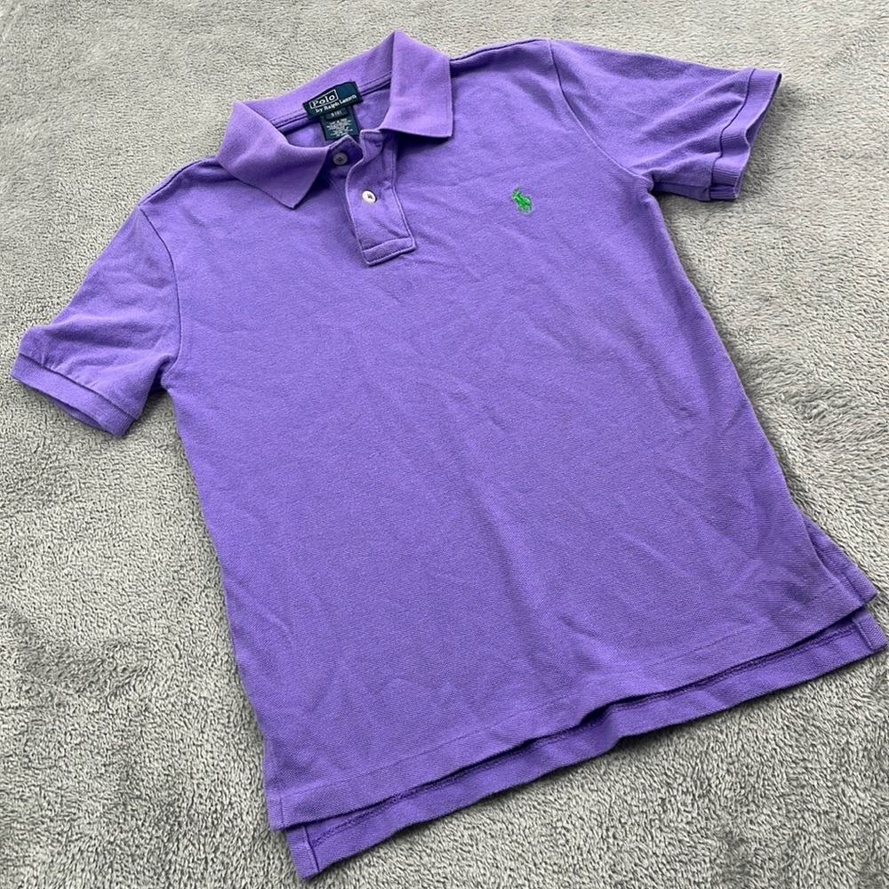 Polo Ralph Lauren 8 Kids 100% Cotton Green Pony Short Sleeve Polo Shirt